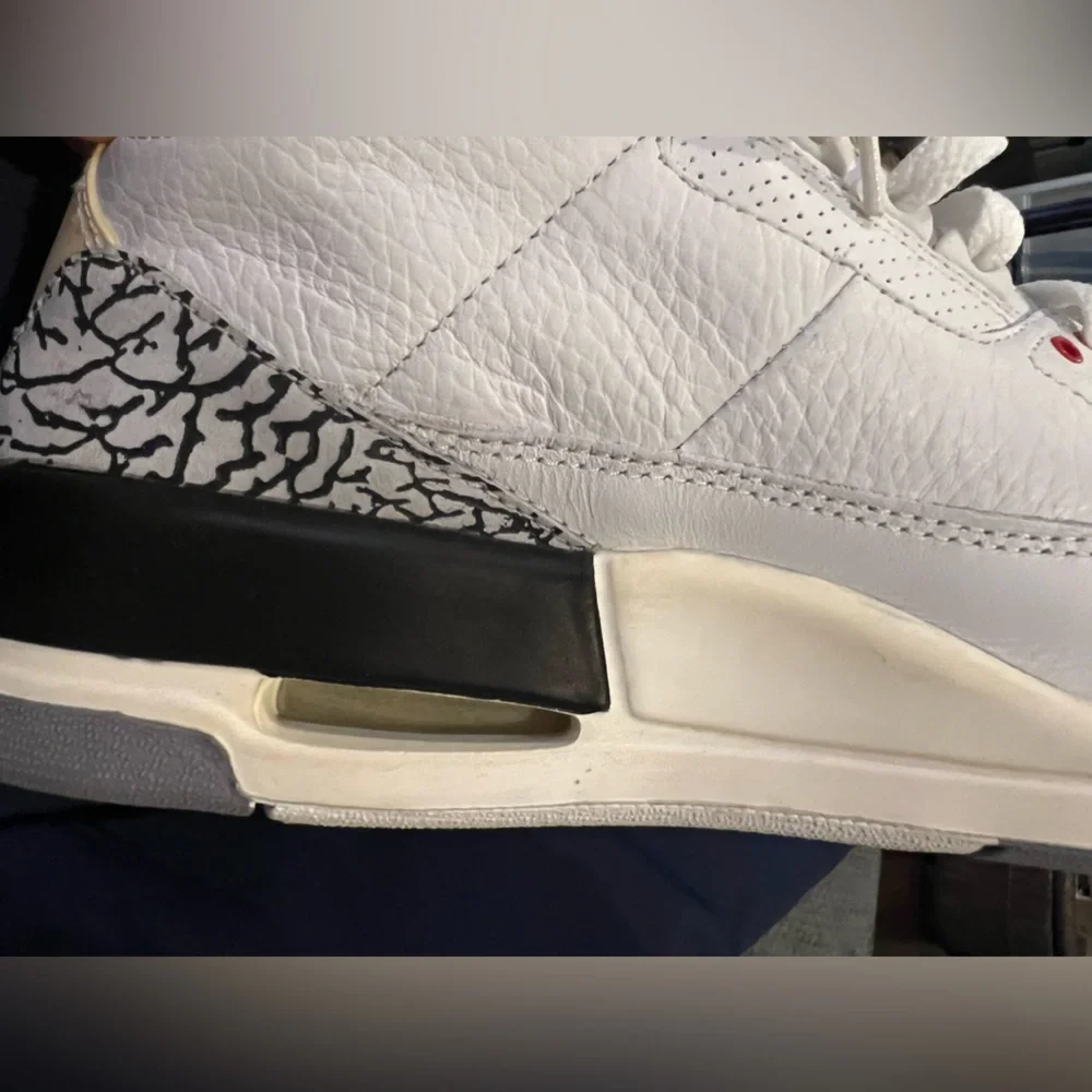Rare Vintage 2003 - Air Jordan 3 Retro - White/Cement/Fire Red - Men’s 8 in box - Picture 8 of 8